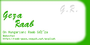 geza raab business card